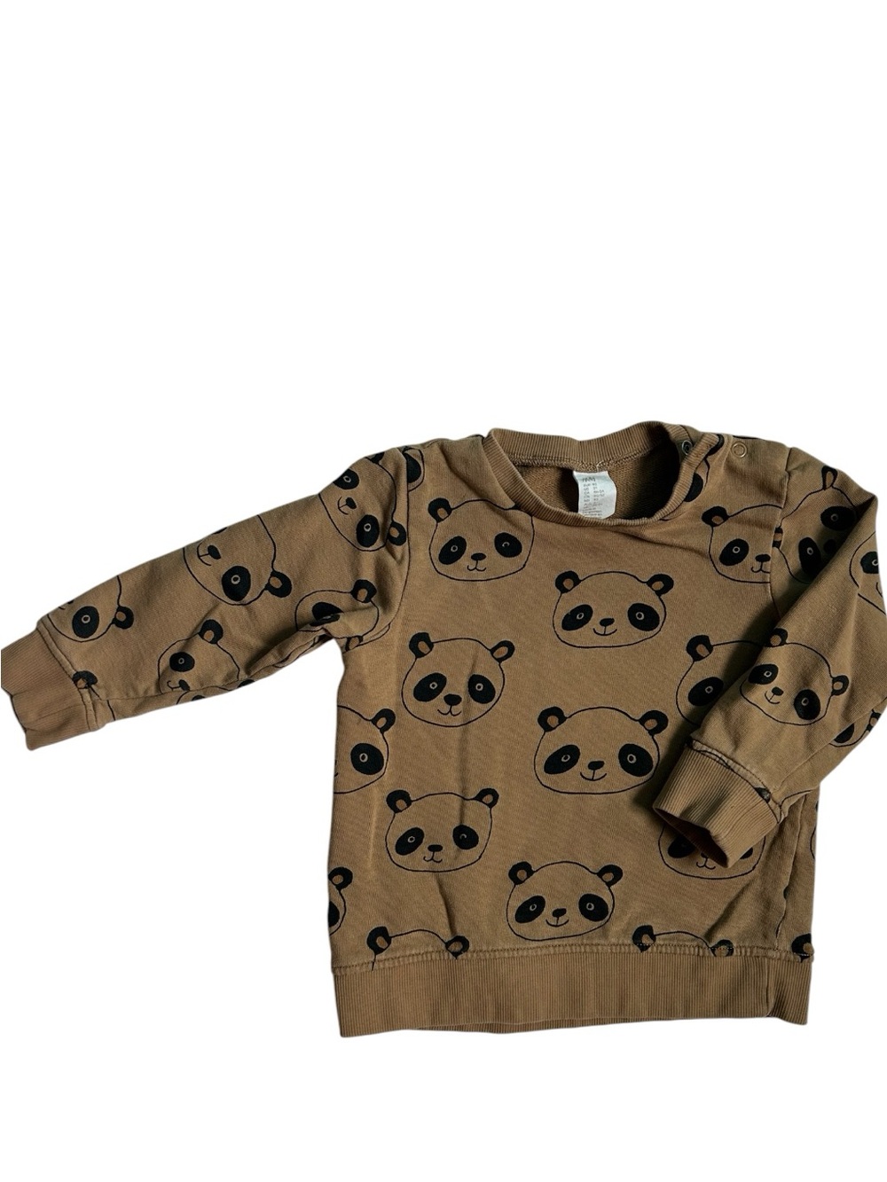 Kids Brown Panda Print Sweatshirt